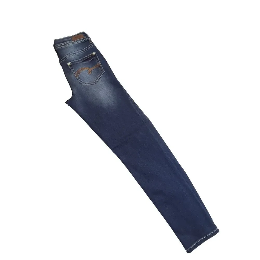 Justice Premium Girls Denim Blue Jeans Simply Low Super Skinny‎ Size 14R